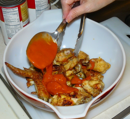 Coat The Wings In Buffalo Sauce