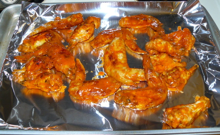 Coated Chicken Wings Go Back In The Oven for another 10-5 minutes