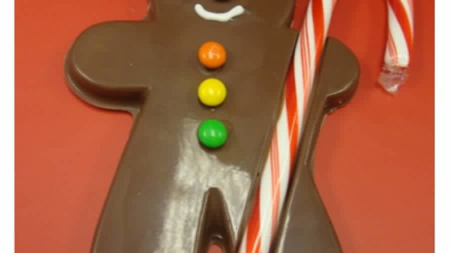 Christmas Candy Making Fun: Gingerbread Boy With Candy Cane